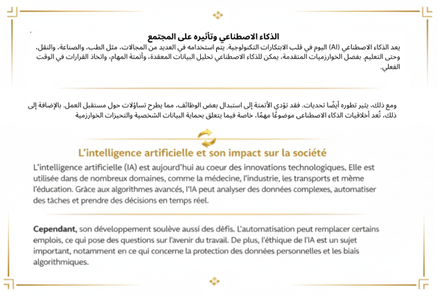 Exemple de traduction