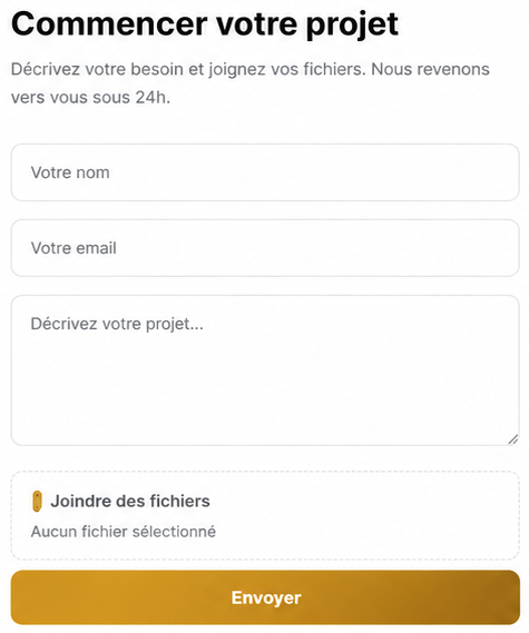 Étape 1 — Envoyez votre contenu